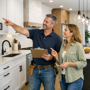 Completing the final walk though on a Renovation Project