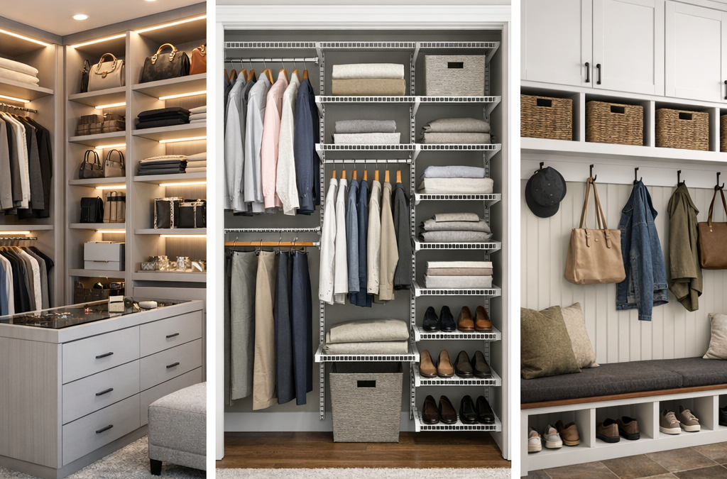 Closet organizers should be part of every renovation.