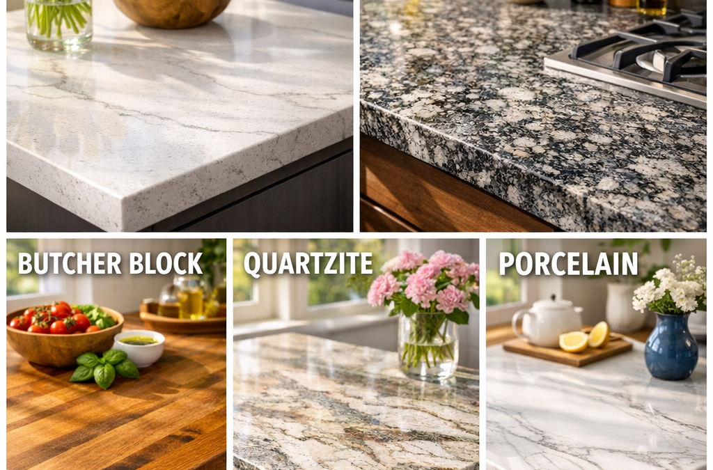 Choosing the Best Countertop Materials for Your Kitchen or Bathroom Renovation